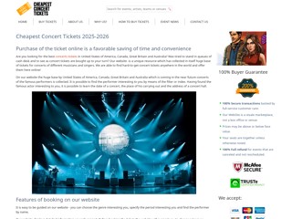 Cheapest Concert Tickets US
https://www.cheapest-concert-tickets.com/