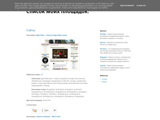 Список моих площадок
http://post80lvl.blogspot.com/