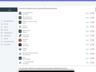 Українські пісні
https://nashzvuk.com/