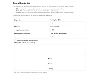 Steem Upvote Bot
https://bot.linkly.com.ua/