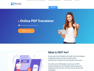 Online PDF Translator - instantly translate a document
http://pdft.ai
