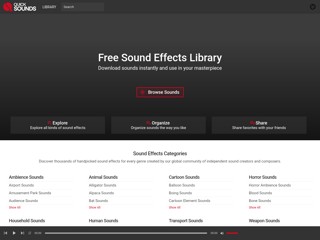 Free sound effects
https://quicksounds.com