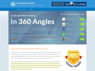 Best Web Hosting Companies 2024 - HostingReview360.com
https://hostingreview360.com