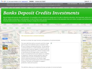 Banks Deposit Credits Investments
http://banking-investor.blogspot.com/