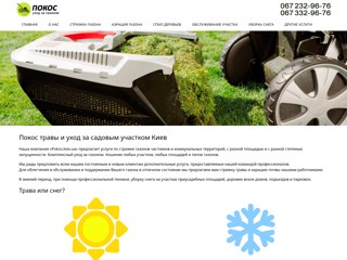 Покос травы. Стрижка и кошение газонов.
http://pokos.kiev.ua/