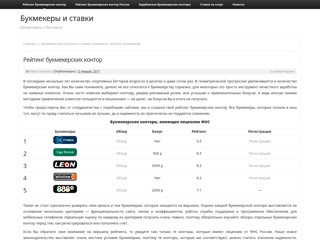 Топ букмекеров
http://topbukmekers.ru